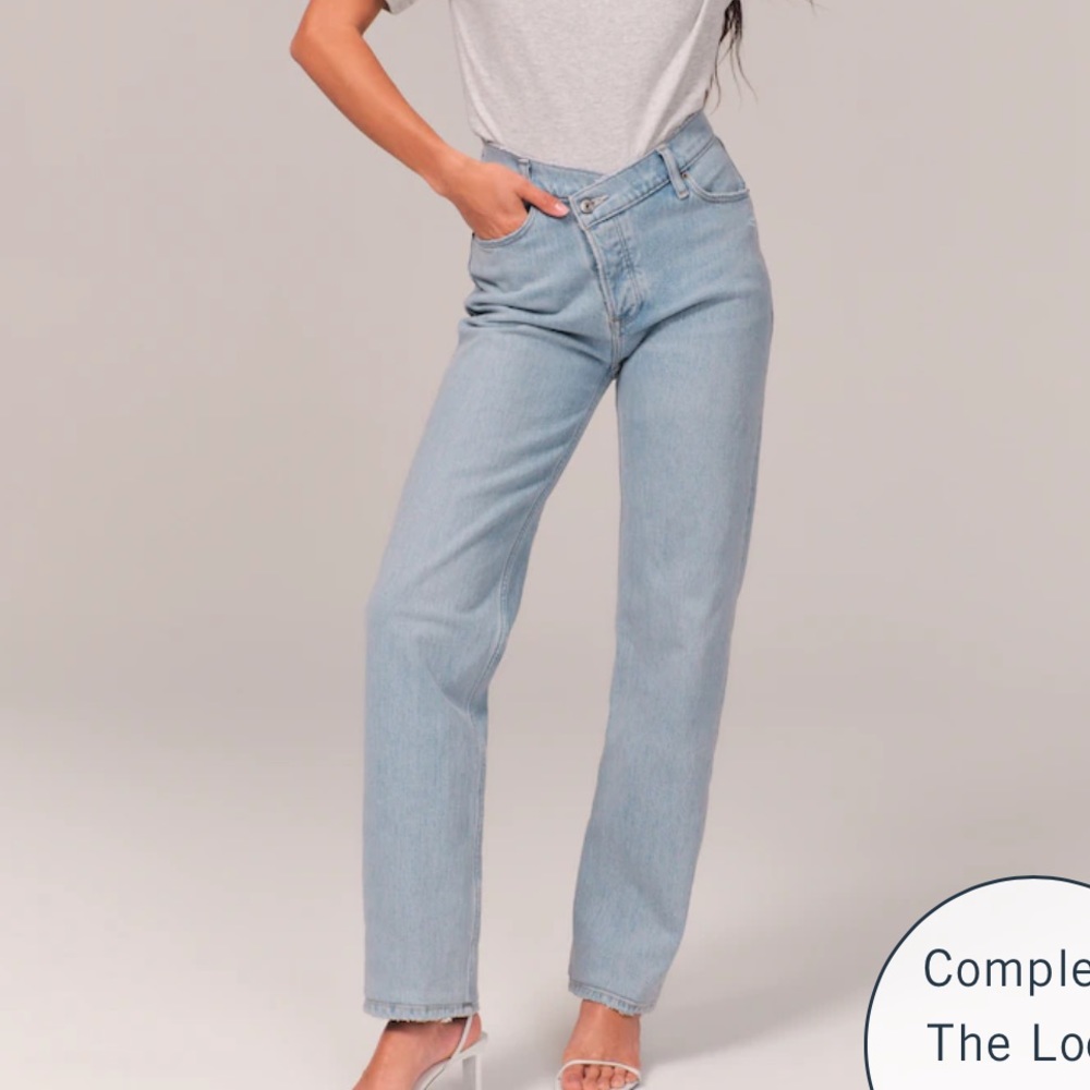 Abercrombie and finch high-rise dad jeans